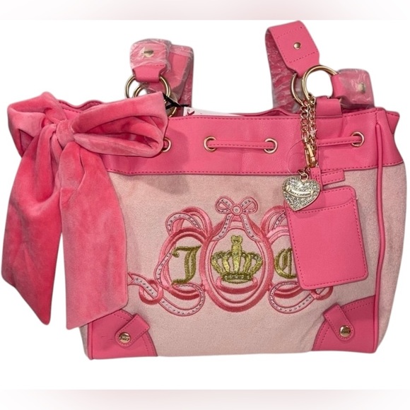 🔥2025 RARE 🔥 Juicy Couture PINK TOTE NWT 🔥LIMITED EDITION 🔥🔥🔥TIK TOK VIRAL🔥🔥🔥 - Picture 1 of 7
